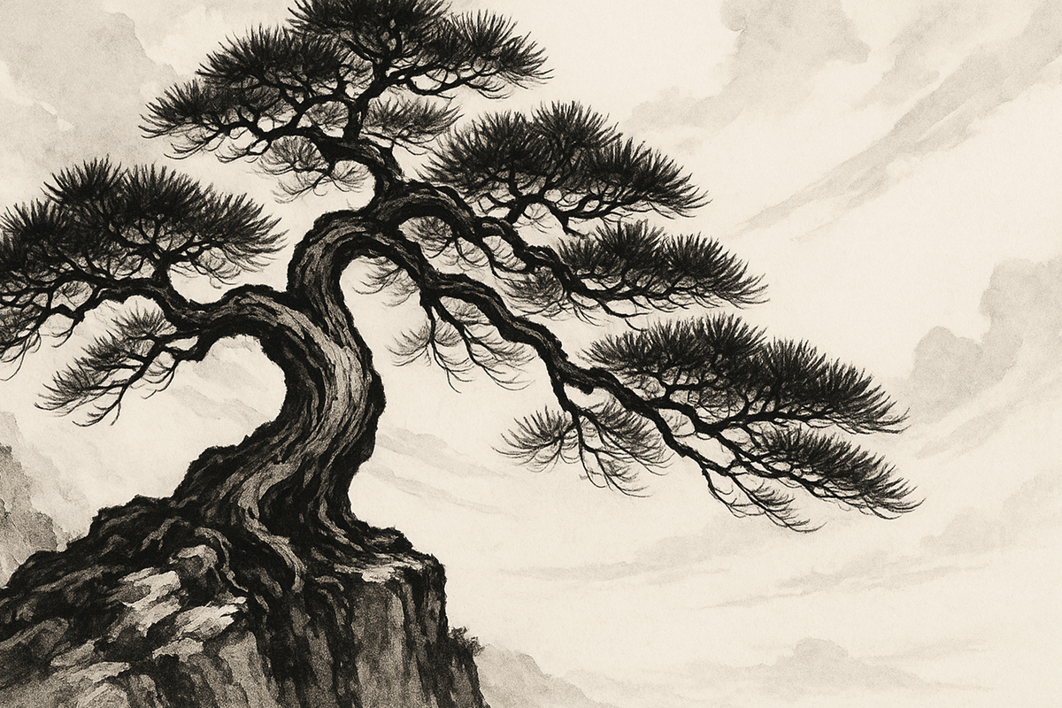 성령사연소나무 다양한 각도 4 - 희귀종 최고 걸작품